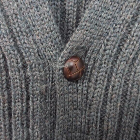Woolovers Heavy 100% British Wool Ribbed Cardigan Preppy Minimalist - Picture 4 of 11